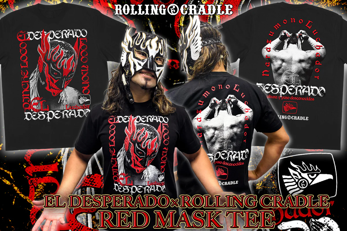 エル・デスペラード×ROLLING CRADLE RED MASK TEE - Image 6