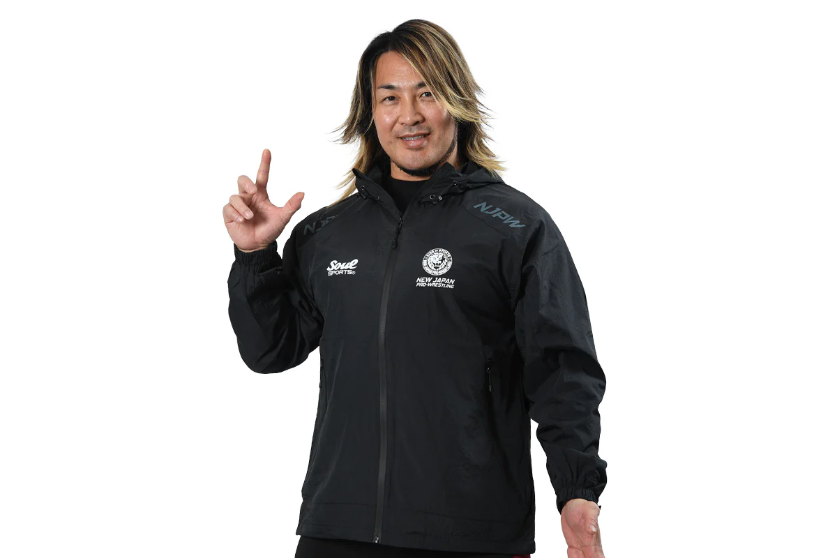 新日本プロレスSOUL SPORTS ナイロンウィンドブレーカー(ブラック) - Image 3