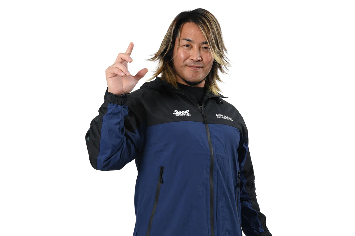 新日本プロレスSOUL SPORTS ナイロンウィンドブレーカー(ネイビー×ブラック) - Image 3