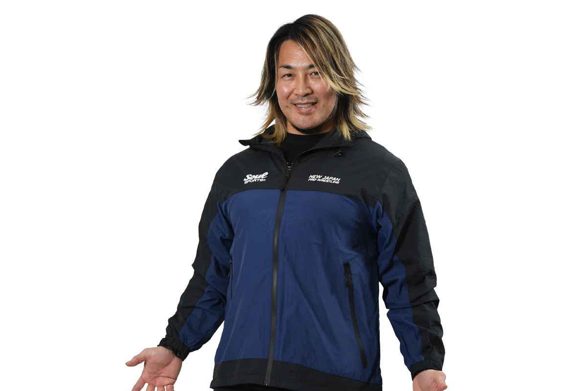 新日本プロレスSOUL SPORTS ナイロンウィンドブレーカー(ネイビー×ブラック) - Image 6