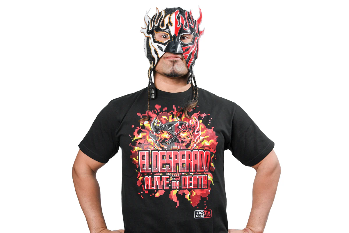 エル・デスペラード「dotswrestler」Tシャツ（ALIVE IN DEATH） - Image 3