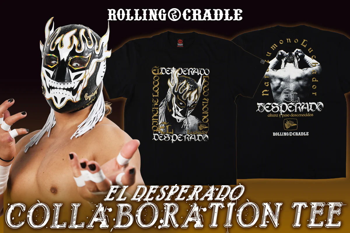 エル・デスペラード×ROLLING CRADLE コラボTシャツ(ブラック×ホワイト) - Image 5