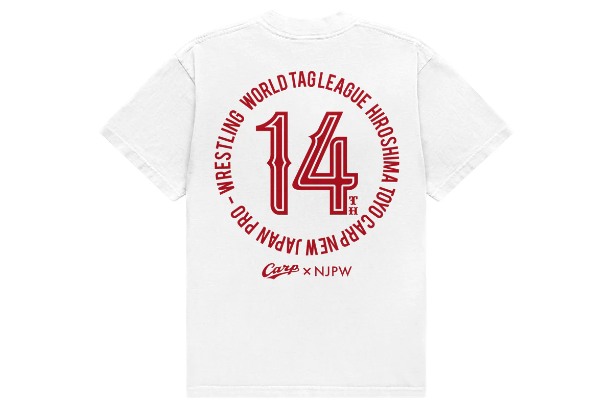 広島東洋カープ × 新日本プロレス「W.T.C 14」コラボTシャツ（ホワイト） - Image 3